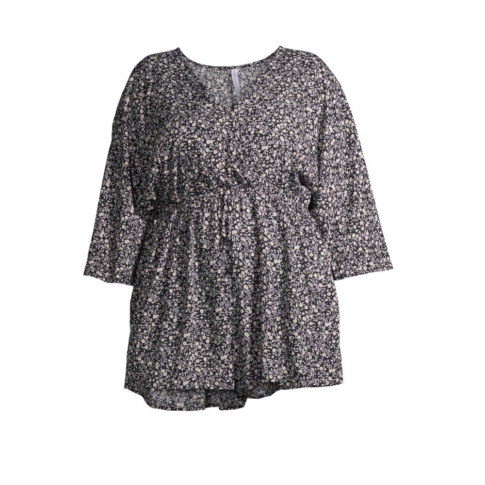 🖤 Plus Size Floral Romper (3x)